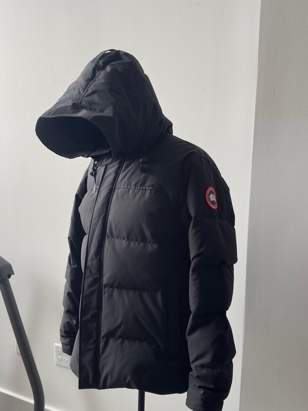 Canada Goose Black Hooded Puffer Coat